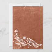 Rustic Papel Picado Mexicaanse bruiloft Kaart (Achterkant)
