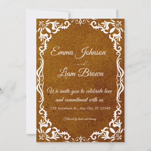 Rustic Papel Picado Mexican Wedding Invitation Kaart (Voorkant)