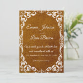 Rustic Papel Picado Mexican Wedding Invitation Kaart (Staand voorkant)