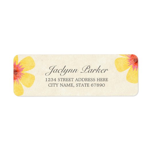 Rustic Paradise Retouradreslabels Etiket (Voorkant)