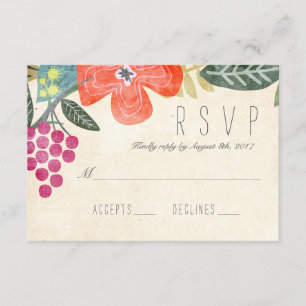 Rustic Paradise RSVP Response Kaart