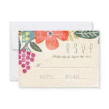 Rustic Paradise RSVP Response Kaart