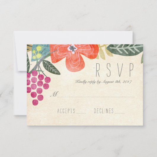 Rustic Paradise RSVP Response Kaart (Voorkant)