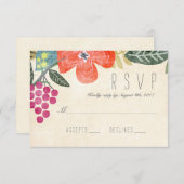 Rustic Paradise RSVP Response Kaart (Voorkant / Achterkant)