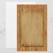 Rustic Parchment Briefpapier (Voorkant / Achterkant)