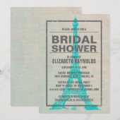 Rustic Paris Bridal Shower Invitations Kaart (Voorkant / Achterkant)