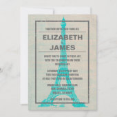 Rustic Paris Wedding Invitations Kaart (Voorkant)