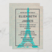 Rustic Paris Wedding Invitations Kaart (Voorkant / Achterkant)