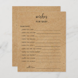 Rustic Party-game | wensen voor baby