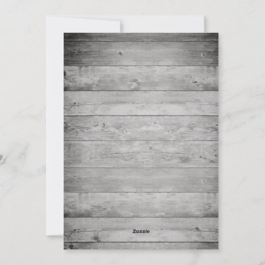 Rustic Pas getrouwd Foto gehuwd en Merry Feestdagenkaart (Achterkant)