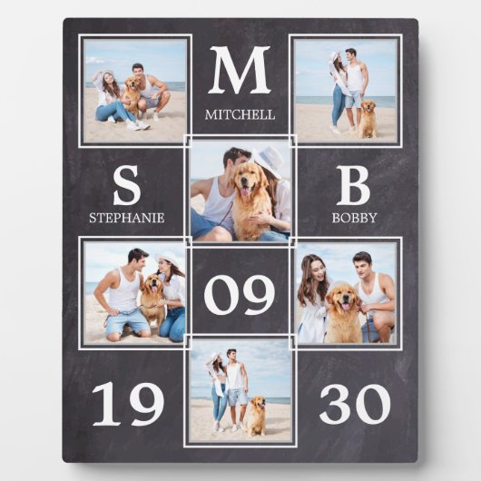 Rustic Pas getrouwd Wedding Persoonlijke foto Coll Fotoplaat (Voorkant)