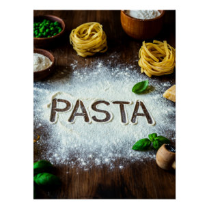 Rustic Pasta Still Life Art - Culinary Kitchen Dec Perfect Poster