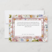 Rustic Pastel April Waterverf Floral Wedding Bedankkaart (Achterkant)