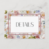 Rustic Pastel April Waterverf Floral Wedding Informatiekaartje (Voorkant)