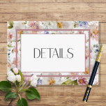 Rustic Pastel April Waterverf Floral Wedding Informatiekaartje<br><div class="desc">Dit prachtige florale lijst is gevuld met blauw, geel, wit, roze en lavender waterverf bloemen en groen. De centrumsectie wordt omringd door een dubbel lijst tussenvoegsel. Deze kaart is prachtig en elegant en maakt deel uit van de Waterverf Floral Wedding Suite van de Rustic Pastel April van de Eenvoudig Farmhouse...</div>