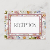 Rustic Pastel April Waterverf Floral Wedding Informatiekaartje (Voorkant)