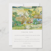 Rustic Pastel Fields Mountain Landscape Wedding Bedankkaart (Voorkant)