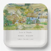 Rustic Pastel Fields Mountain Landscape Wedding Papieren Bordje (Voorkant)