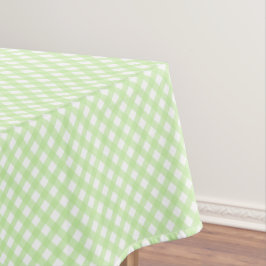 Rustic, Pastel Green Gingham Pattern Tafelkleed