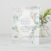 Rustic Pastel Greenery Country Garden Weddenschap Kaart (Staand voorkant)