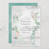 Rustic Pastel Greenery Country Garden Weddenschap Kaart (Voorkant / Achterkant)