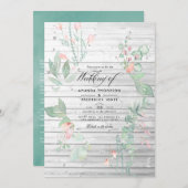 Rustic Pastel Greenery Country Garden Weddenschap Kaart (Voorkant / Achterkant)