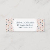 Rustic Pastel Polka Dot Custom Address Kaart Mini Visitekaartje (Voorkant)
