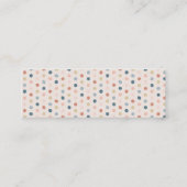 Rustic Pastel Polka Dot Custom Address Kaart Mini Visitekaartje (Achterkant)