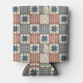 Rustic Patchwork Americana Quiltpatroon Blikjeskoeler (Voorkant)