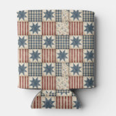 Rustic Patchwork Americana Quiltpatroon Blikjeskoeler (Achterkant)