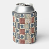 Rustic Patchwork Americana Quiltpatroon Blikjeskoeler (Blikje Achterkant)