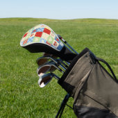 Rustic Patchwork Harten Picknick Patroon Golfheadcover (Insitu)