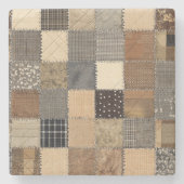Rustic Patchwork Stenen Onderzetter (Voorkant)