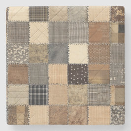 Rustic Patchwork Stenen Onderzetter