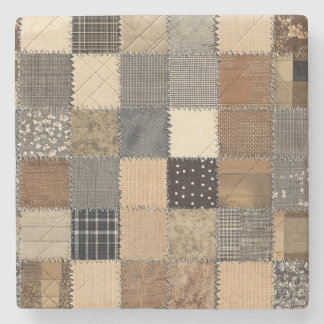 Rustic Patchwork Stenen Onderzetter