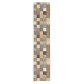 Rustic Patchwork Table Runner Korte Tafelloper (Voorkant)