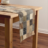 Rustic Patchwork Table Runner Korte Tafelloper (Voorbeeld)