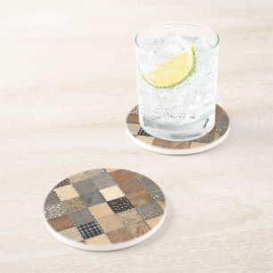 Rustic Patchwork Zandsteen Onderzetter