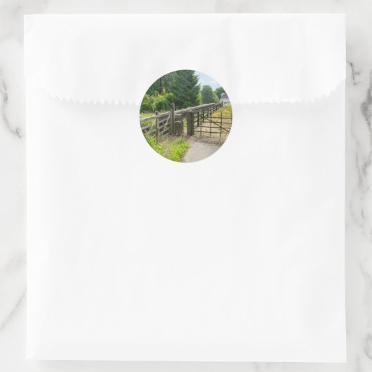Rustic Path, Mytholmroyd Ronde Sticker (Tas)
