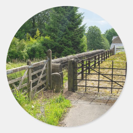 Rustic Path, Mytholmroyd Ronde Sticker (Voorkant)