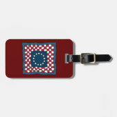 Rustic Patriotic Americana Quilt Pattern Verenigde Bagagelabel (Voorkant horizontaal)