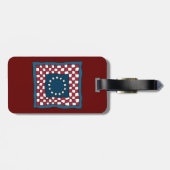 Rustic Patriotic Americana Quilt Pattern Verenigde Bagagelabel (Achterkant horizontaal)