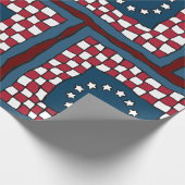 Rustic Patriotic Americana Quilt Pattern Verenigde Cadeaupapier