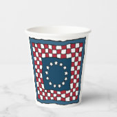 Rustic Patriotic Americana Quilt Pattern Verenigde Papieren Bekers (Voorkant)