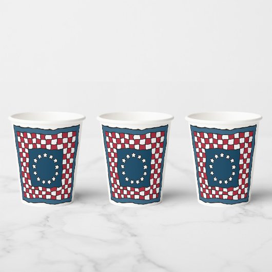 Rustic Patriotic Americana Quilt Pattern Verenigde Papieren Bekers