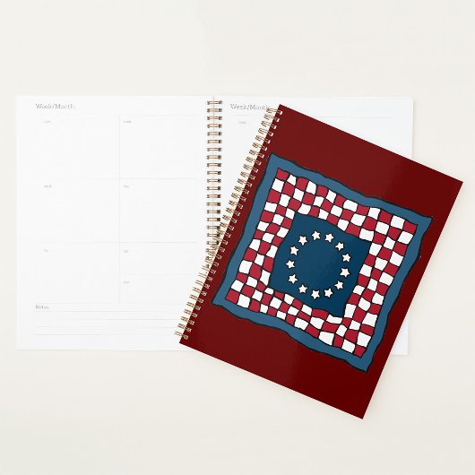 Rustic Patriotic Americana Quilt Pattern Verenigde Planner