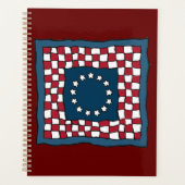 Rustic Patriotic Americana Quilt Pattern Verenigde Planner (Voorkant)