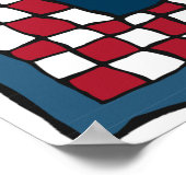 Rustic Patriotic Americana Quilt Pattern Verenigde Poster (Hoek)