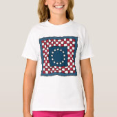 Rustic Patriotic Americana Quilt Pattern Verenigde T-shirt (Voorkant)