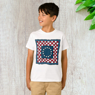 Rustic Patriotic Americana Quilt Pattern Verenigde T-shirt